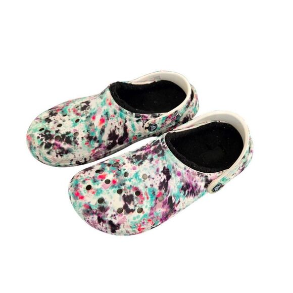 Crocs Tie Dye Slides Unisex Men 7 Women 9 Multicolor - Picture 2 of 7